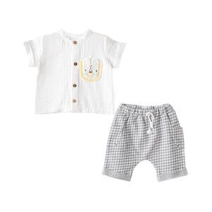 Andywawa Girls  2Pc Little King Set, Grey